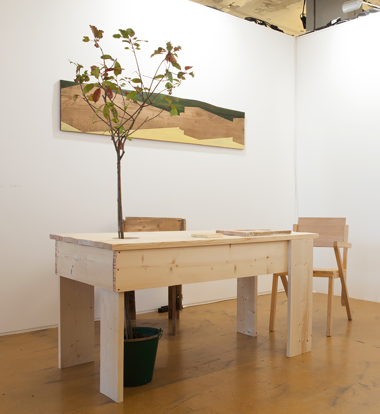 Desk with plant, 2016